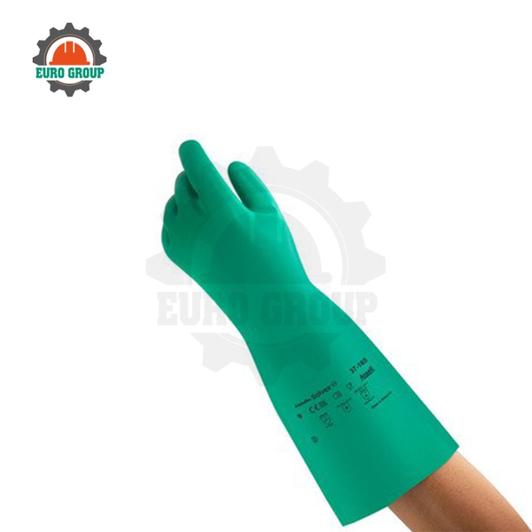Găng Tay Chống Hóa Chất Ansell 37-165 Chống Ăn Mòn, Dài 380mm, Tái Sử Dụng