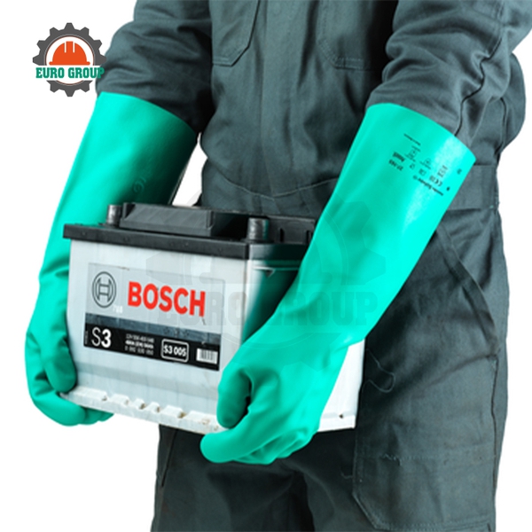 Găng Tay Chống Hóa Chất Ansell 37-165 Chống Ăn Mòn, Dài 380mm, Tái Sử Dụng