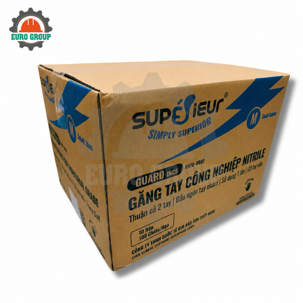 Găng Tay Công Nghiệp Nitrile Superieur Chống Hóa Chất, Chống Dầu Mỡ