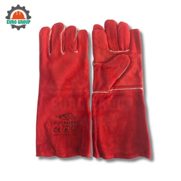 Găng Tay Da Hàn GNC Safety Màu Đỏ Chống Nhiệt Bảo Vệ Tay