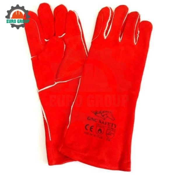 Găng Tay Da Hàn GNC Safety Màu Đỏ Chống Nhiệt Bảo Vệ Tay