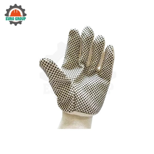 Găng Tay Vải Chấm Hạt Nhựa Chống Trơn Trượt Tăng Độ Bám