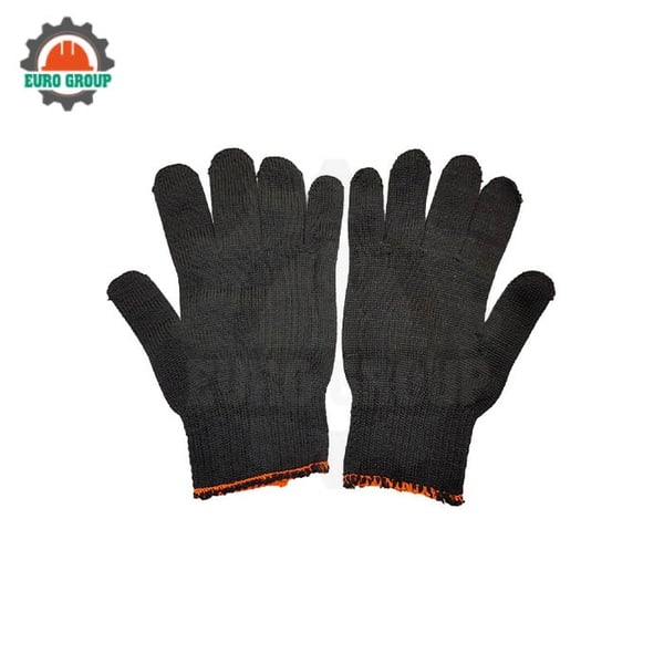 Găng Tay Bảo Hộ Len Màu Đen Cotton Chống Trơn Trượt