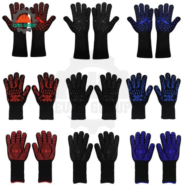 Găng Tay Lò Nướng BBQ Phủ Silicone Chịu Nhiệt 800°C