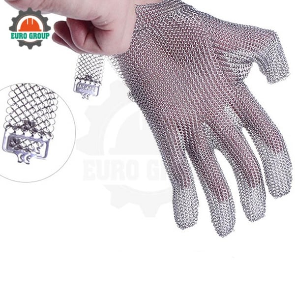 Găng Tay Lưới Inox Chống Cắt Móc Cài