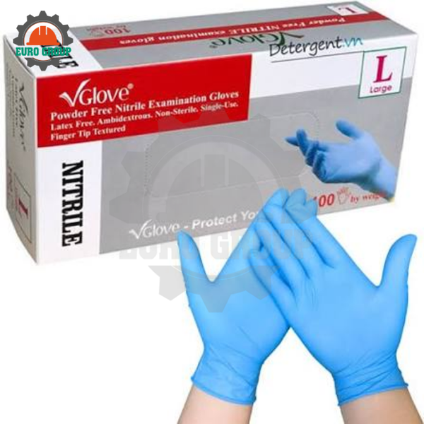  Găng Tay Cao Su Nitrile Towa 529 Không Bột, Đàn Hồi Cao, Dùng Một Lần