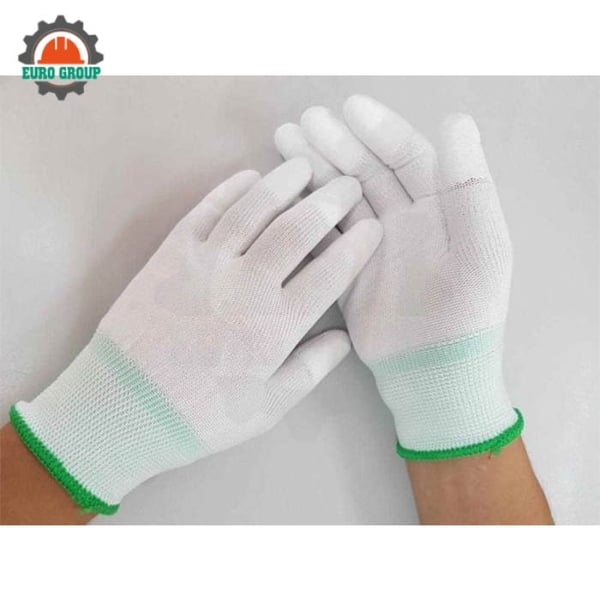 Găng Tay PU Phủ Ngón Tay Màu Trắng Chống Tĩnh Điện