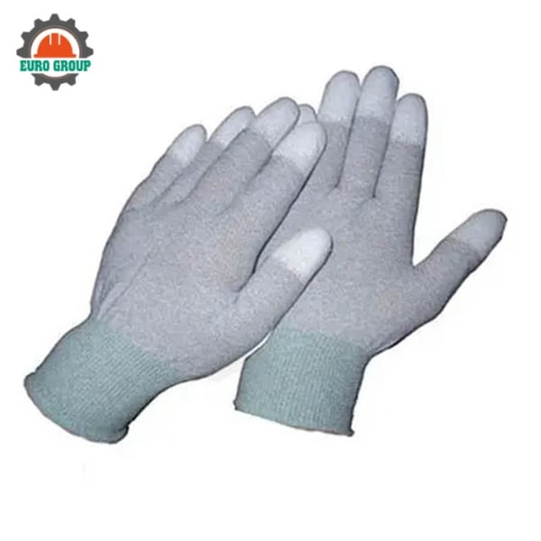 Găng Tay Sợi Carbon Ngón Phủ PU Chống Tĩnh Điện