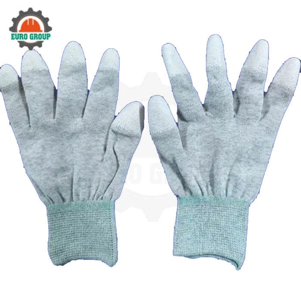 Găng Tay Sợi Carbon Ngón Phủ PU Chống Tĩnh Điện