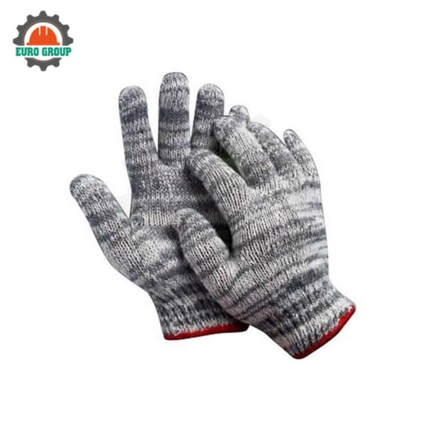 Găng Tay Bảo Hộ Len Muối Tiêu Cotton Co Giãn Thoáng Khí