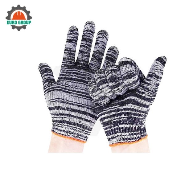 Găng Tay Bảo Hộ Len Muối Tiêu Cotton Co Giãn Thoáng Khí