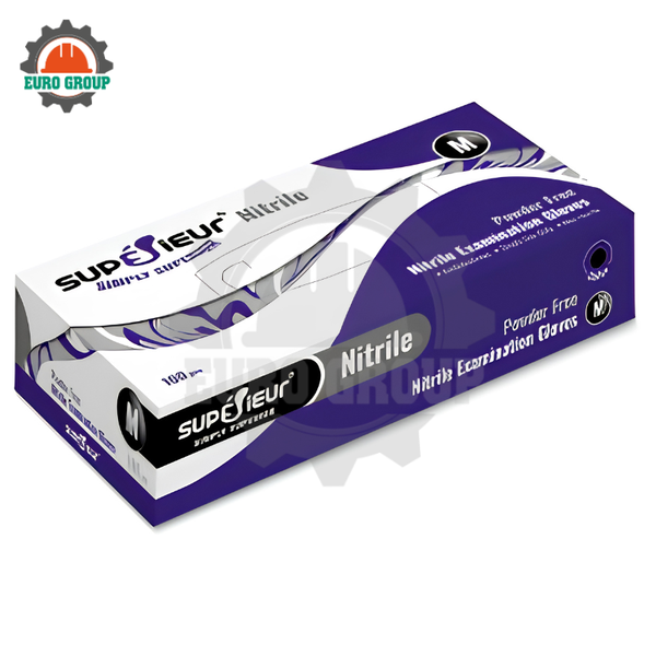 Găng Tay Y Tế Nitrile Superieur Không Bột Màu Đen Chính Hãng