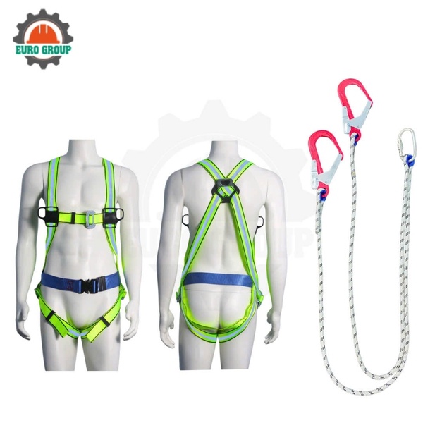 Dây đai toàn thân GB6 khóa bấm 2 móc dây thừng