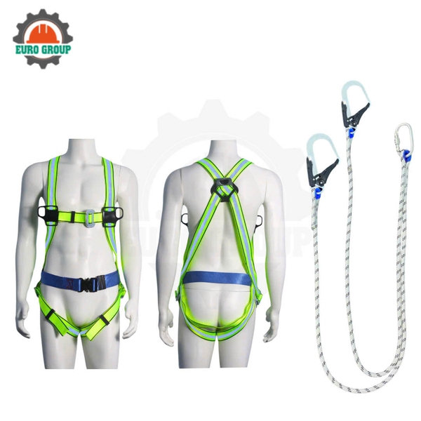 Dây đai toàn thân GB6 khóa bấm 2 móc dây thừng