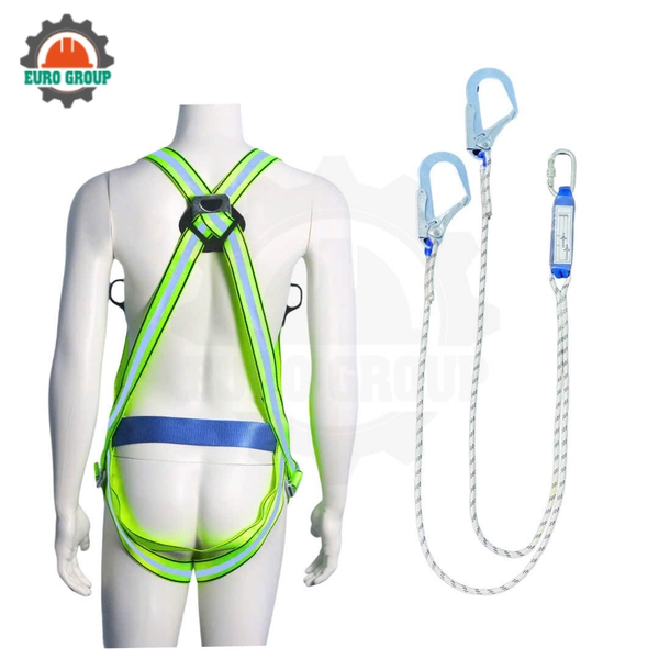 Dây đai toàn thân GB8 khóa bấm 2 móc dây thừng giảm xóc