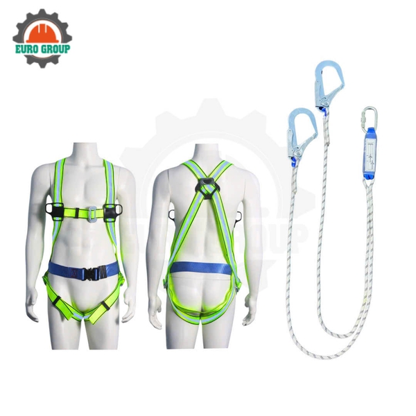 Dây đai toàn thân GB8 khóa bấm 2 móc dây thừng giảm xóc