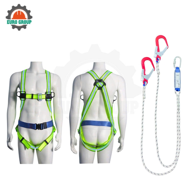 Dây đai toàn thân GB8 khóa bấm 2 móc dây thừng giảm xóc