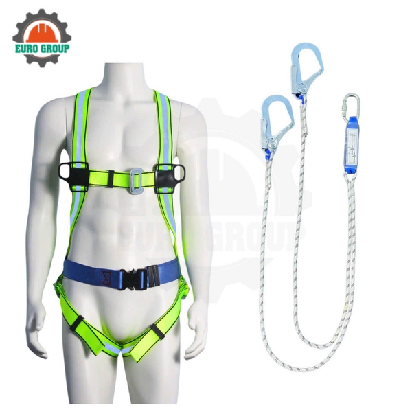 Dây đai toàn thân GB8 khóa bấm 2 móc dây thừng giảm xóc