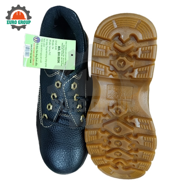 Giày bảo hộ XP BH05-2K đế kép chỉ vàng da bò mũi thép chống đinh