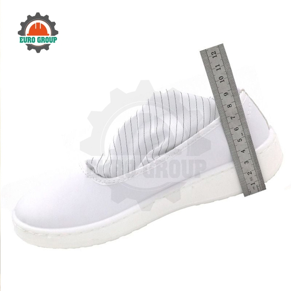 Giày Ủng Chống Tĩnh Điện PVC Màu Trắng Cổ Cao Chống Trơn Trượt