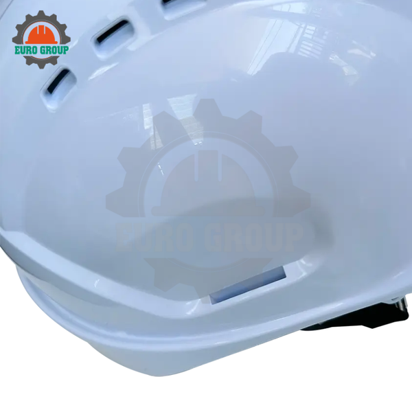 Nón Bảo Hộ Safetyman GM16T Nhựa ABS Màu Trắng, Khóa Vặn, Có Lỗ Thoáng Khí