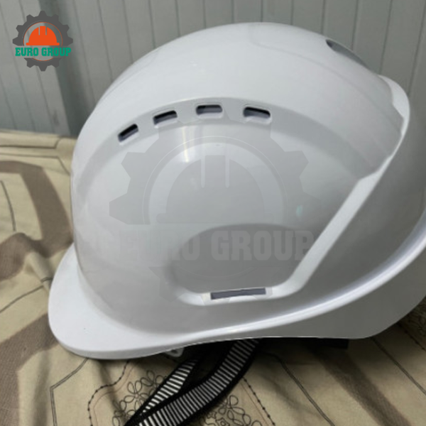 Nón Bảo Hộ Safetyman GM16T Nhựa ABS Màu Trắng, Khóa Vặn, Có Lỗ Thoáng Khí