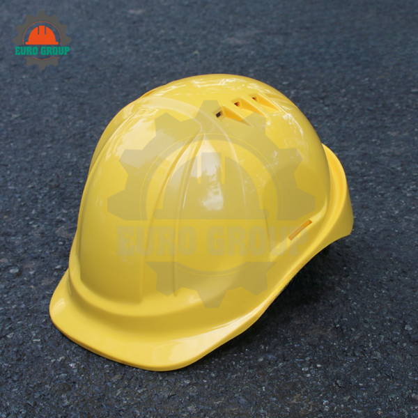 Nón Bảo Hộ Safetyman GM3V Nhựa ABS Màu Vàng, Khóa Vặn, Có Lỗ Thoáng Khí