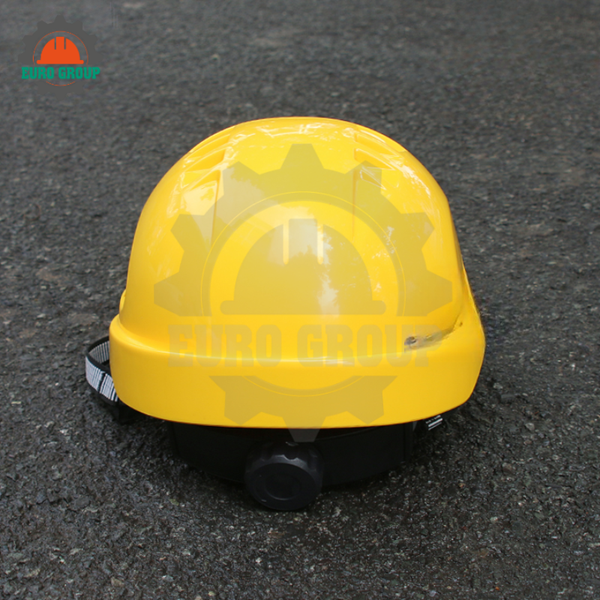 Nón Bảo Hộ Safetyman GM3V Nhựa ABS Màu Vàng, Khóa Vặn, Có Lỗ Thoáng Khí
