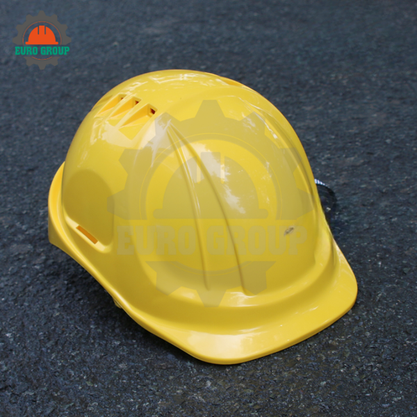 Nón Bảo Hộ Safetyman GM3V Nhựa ABS Màu Vàng, Khóa Vặn, Có Lỗ Thoáng Khí