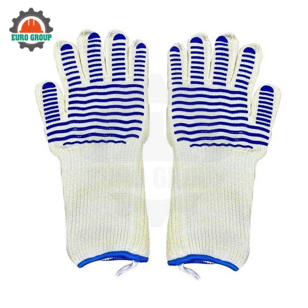 Găng Tay Chịu Nhiệt Lò Nướng Chất Liệu Aramid + Silicone Chống Trượt