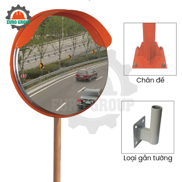 Gương cầu lồi inox 304 đường kính 60cm Hàn Quốc