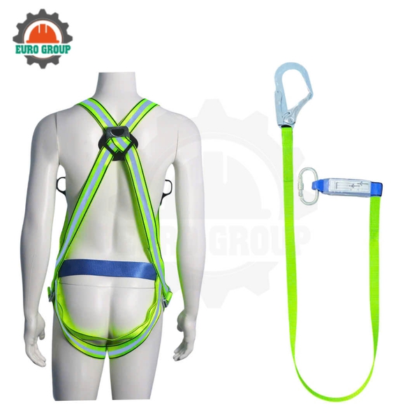 Dây đai toàn thân GV3 khóa vuông 1 móc giảm xóc