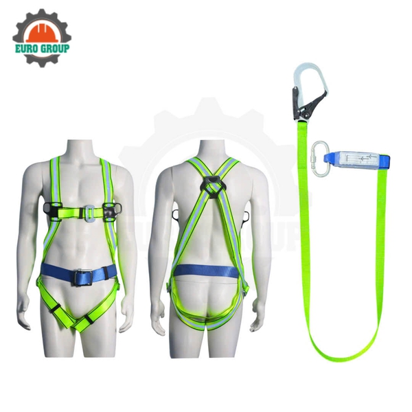 Dây đai toàn thân GV3 khóa vuông 1 móc giảm xóc
