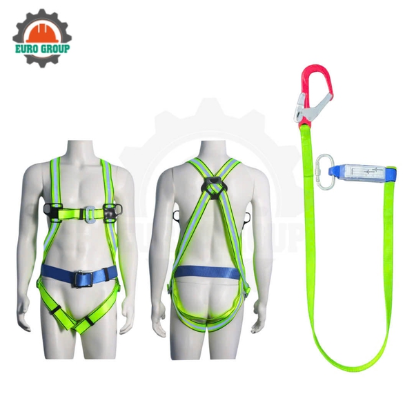 Dây đai toàn thân GV3 khóa vuông 1 móc giảm xóc