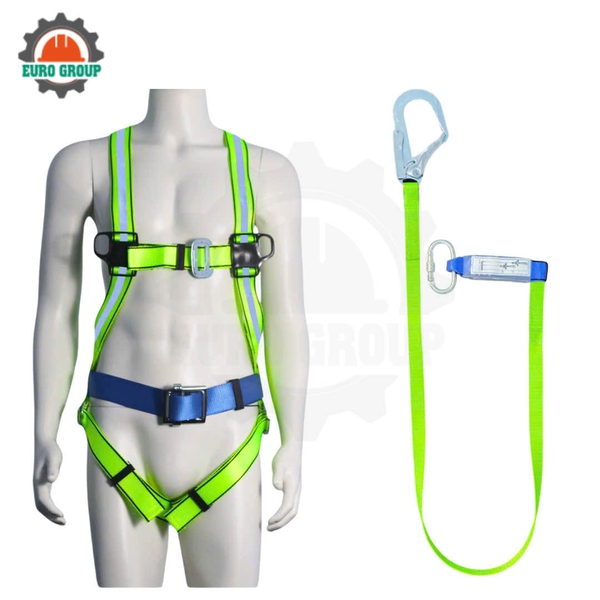 Dây đai toàn thân GV3 khóa vuông 1 móc giảm xóc