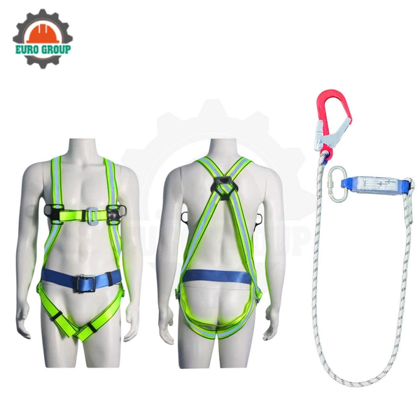 Dây đai toàn thân GV7 khóa vuông 1 móc giảm xóc