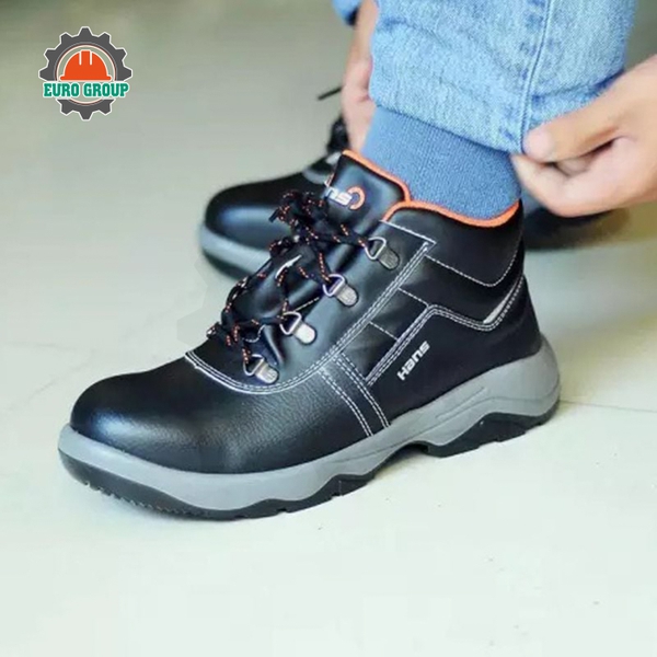Giày Bảo Hộ Hans HS-55 Chống Đinh Kevlar, Chống Trượt, Cao Cổ Bảo Vệ Tốt