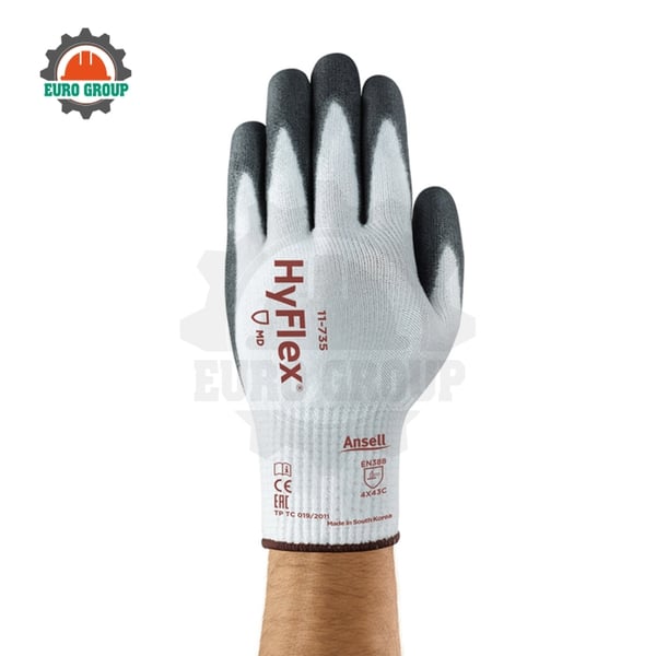 Găng Tay Chống Cắt Ansell 11-735 Ôm Tay, Chống Cắt Và Tăng Độ Bền