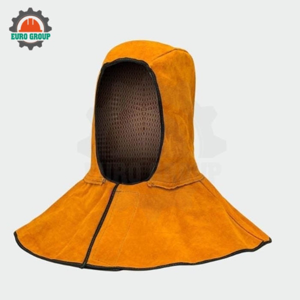 Mũ Trùm Đầu Da Bò Cách Nhiệt Chống Tia Lửa Bảo Vệ Đầu
