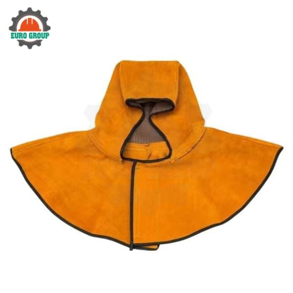 Mũ Trùm Đầu Da Bò Cách Nhiệt Chống Tia Lửa Bảo Vệ Đầu