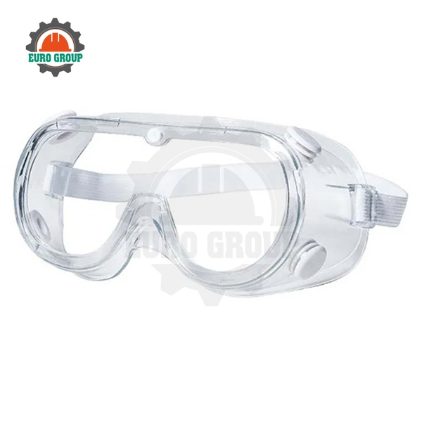 Kính Bảo Hộ Lao Động Dẻo Trong 4 Nút Thông Hơi 800N Chống Mờ Sương, Chống Bụi
