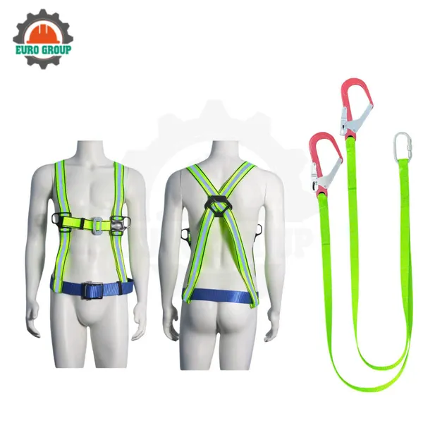 Dây đai bán thân KV2 2 móc dây bẹ khóa vuông