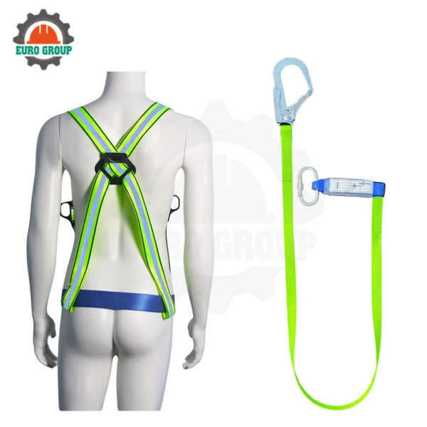 Dây đai bán thân KV3 khóa vuông 1 móc sắt dây bẹ giảm xóc