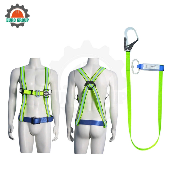 Dây đai bán thân KV3 khóa vuông 1 móc sắt dây bẹ giảm xóc