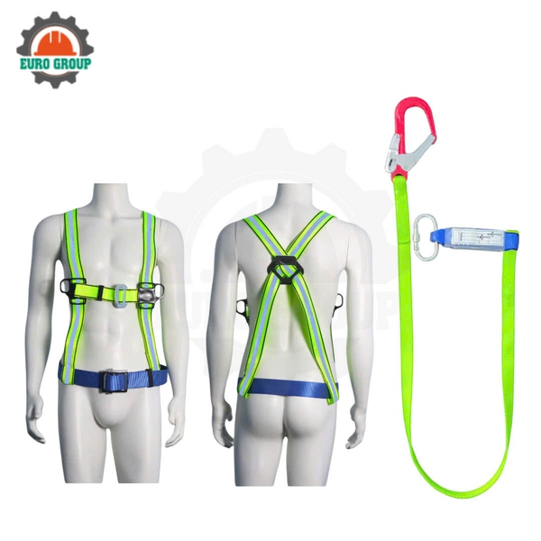 Dây đai bán thân KV3 khóa vuông 1 móc sắt dây bẹ giảm xóc