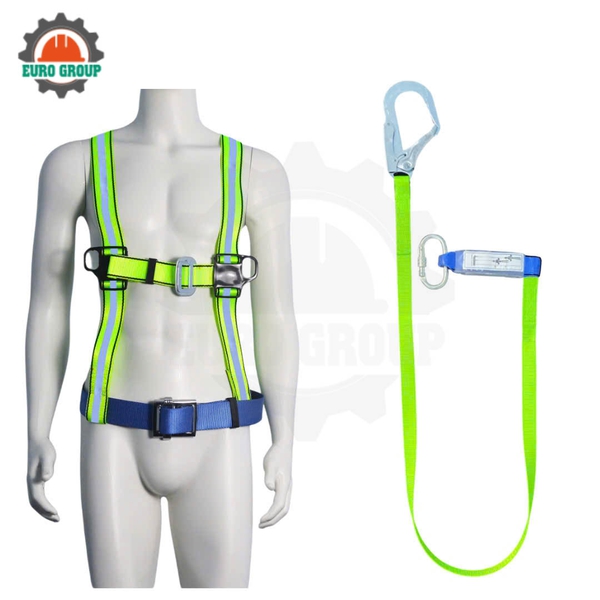 Dây đai bán thân KV3 khóa vuông 1 móc sắt dây bẹ giảm xóc