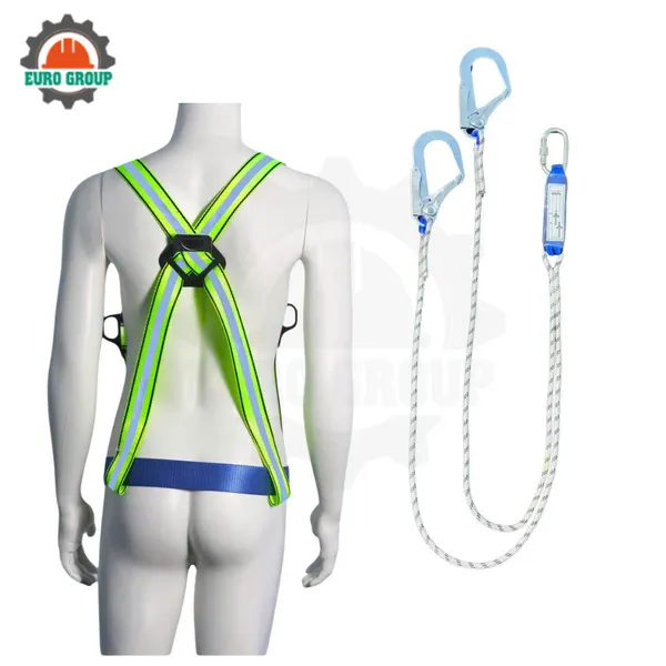 Dây đai bán thân KV8 khóa vuông 2 móc dây thừng giảm xóc