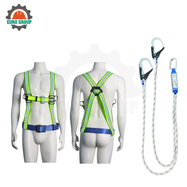 Dây đai bán thân KV8 khóa vuông 2 móc dây thừng giảm xóc