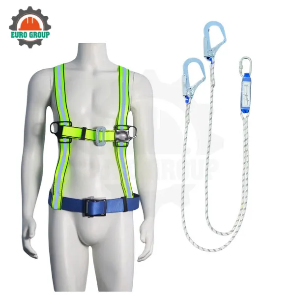 Dây đai bán thân KV8 khóa vuông 2 móc dây thừng giảm xóc