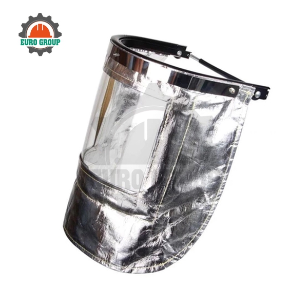 Mặt nạ tráng nhôm chịu nhiệt độ bức xạ 500-1000°C 30cm dành cho công nhân lò luyện kim